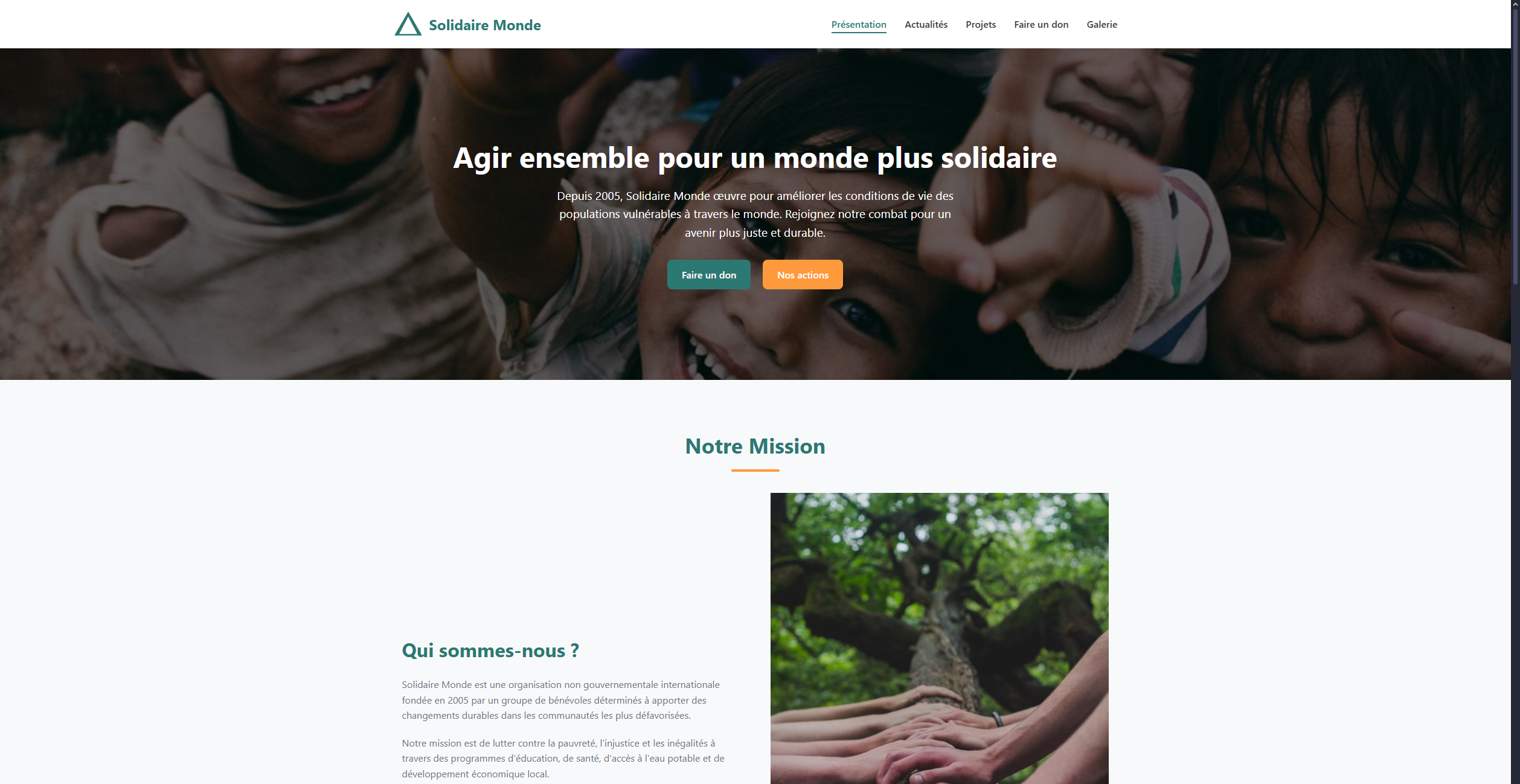 Site web moderne avec design épuré