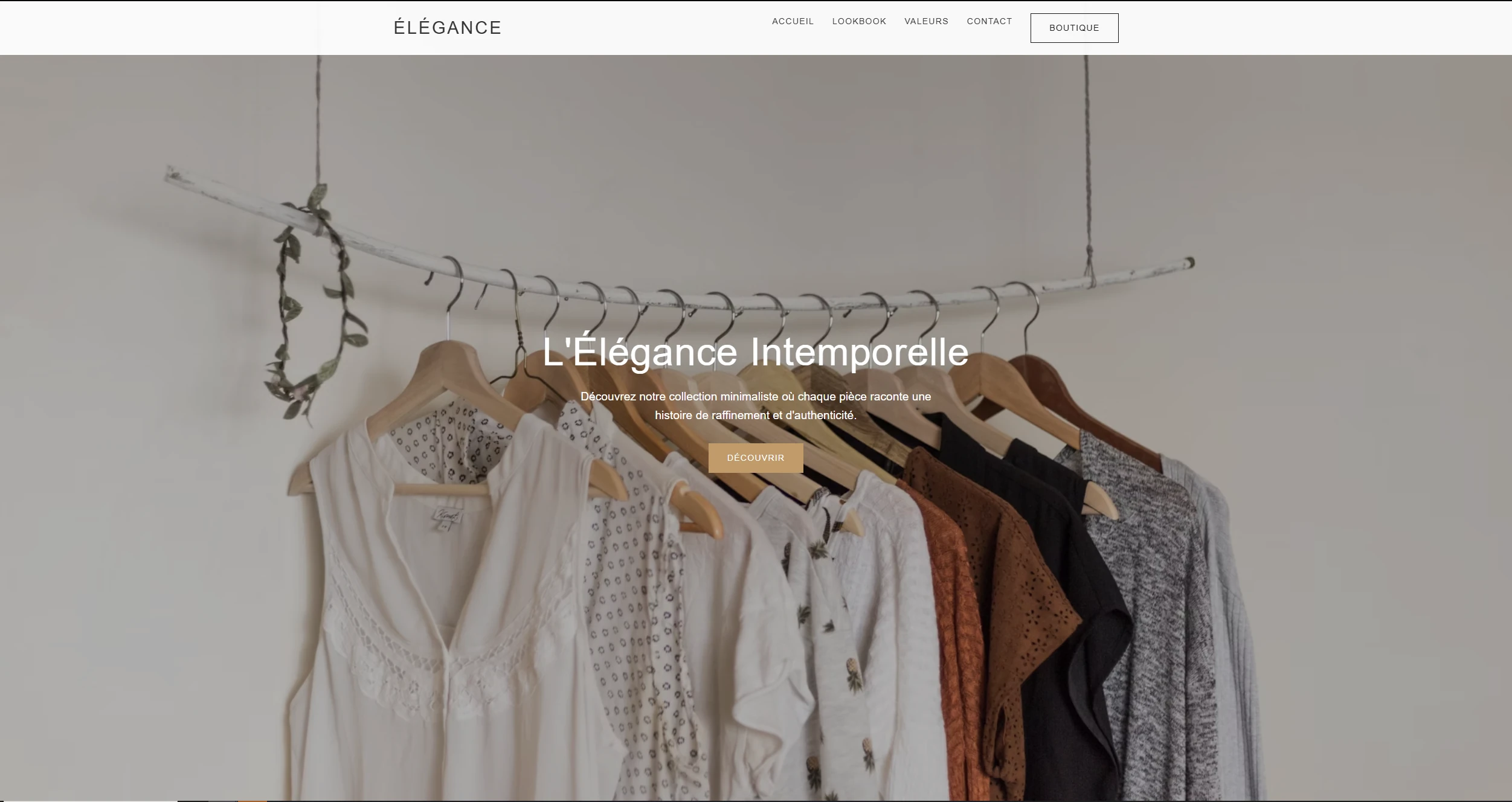 Site web moderne avec design épuré
